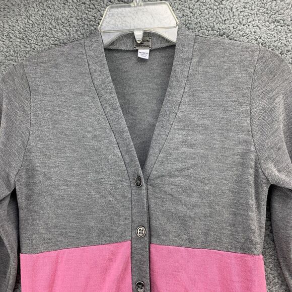 Poof Girls Cardigan Sweater Medium Button Up Lightweight Long Sleeve Pockets - Picture 3 of 11